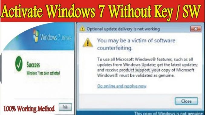 How To Activate Windows 7 Without Any Activation Software 100 Working Technique 6135