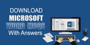 Download MS Word MCQs PDF