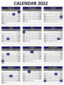 Download New Year Calendar 2022 PORTABLE