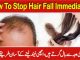 How To Stop Hair Fall Immediately Wh