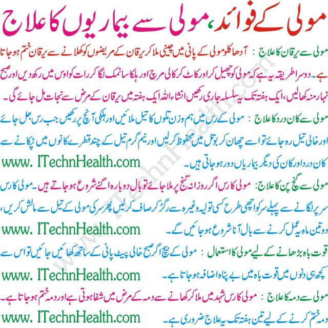 Benefits Of Parsnip, Radish Or Health Benefits of Moli In Urdu