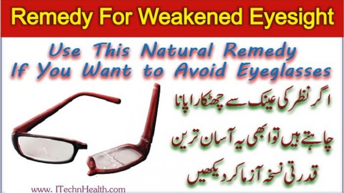 Natural Remedy For Weakened Eyesight