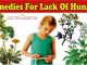 Useful Natural Home Remedies For Lack Of Hunger