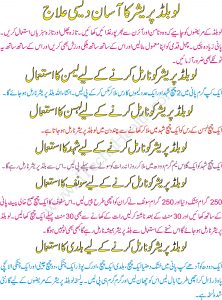 Low Blood Pressure Ka Ilaj in Urdu