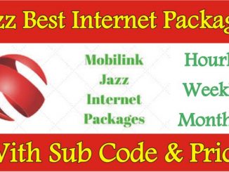 Jazz Best Internet Package Detail With Subscription Code & Price