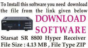 Starsat SR 8800HD Hyper Software