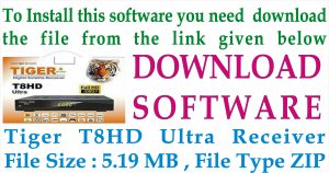 Tiger T8hd software download