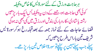 Wazifa for Rizq