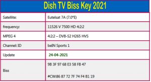 Dish TV Biss Key 2021
