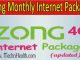 Zong Monthly Internet Package 2021