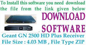 GEANT GN 2500 HD PLUS New Software