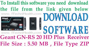 Geant GN-RS 20 HD PLUS Software
