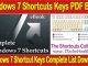 Shortcut Keys For Windows 7 PDF Free Download