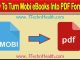 How to Turn Mobi eBooks into PDF Format