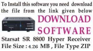 Starsat SR 8800HD Hyper Receiver New Software
