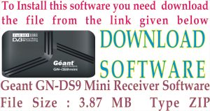 Geant GN-DS9 MINI Software