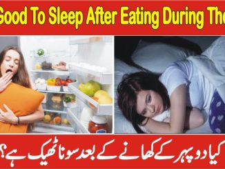 Is It Good To Sleep After Eating During The Day