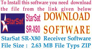 StarSat SR-X80 Receiver New Software