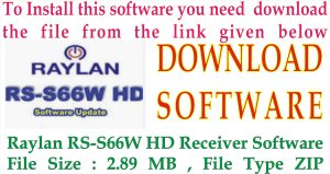 Raylan RS-S66W HD Receiver Software