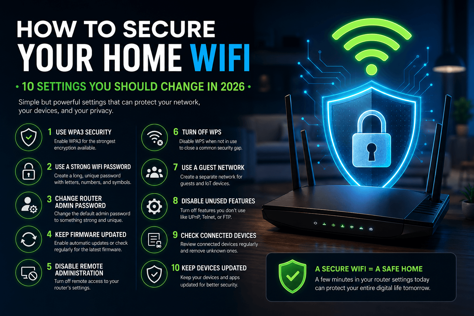 How to Secure Your Home WiFi: 10 Settings You Should Change in 2026